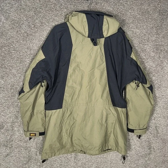 REI Gore-Tex Womens 3 in 1 Jacket Size 14 Olive Green Black Raincoat Goose Down - Picture 7 of 15